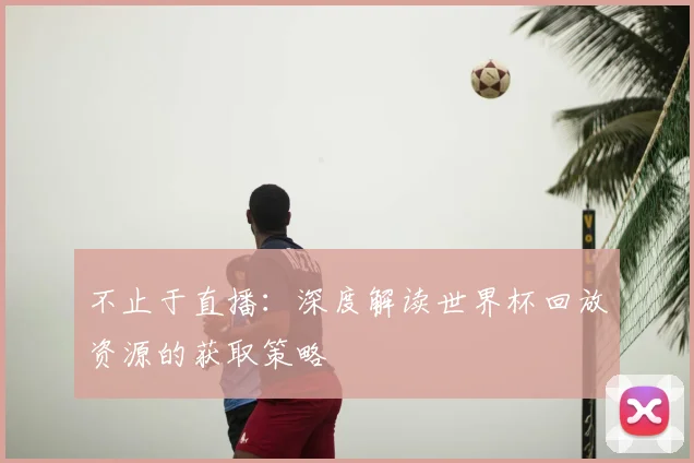 不止于直播:深度解读世界杯回放资源的获取策略
