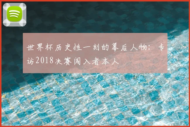 世界杯历史性一刻的幕后人物:专访2018决赛闯入者本人